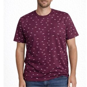 Cactus Man by Ricky Singh T-shirt burgundy wine small bird print SZ XL